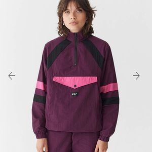 Lazy Oaf On Track Half Zip Windbreaker